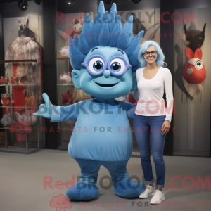 Blue Queen maskot kostume...