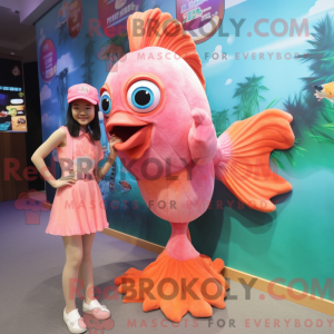 Peach Betta Fish mascot...