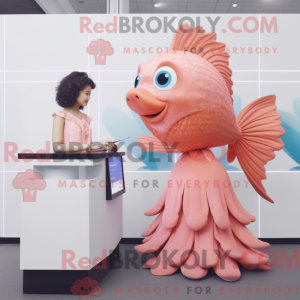 Peach Betta Fish mascot...