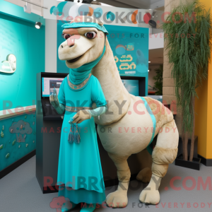 Turkis Camel maskot kostume...