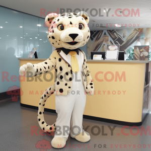 Beige Leopard maskot...