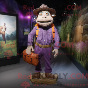 Purple Scarecrow mascot...