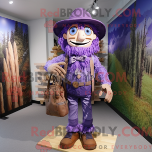 Purple Scarecrow mascot...