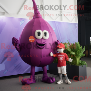 Purple Beet mascottekostuum...