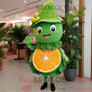 Skovgrøn grapefrugt maskot...
