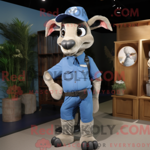 Blue Gazelle mascot costume...