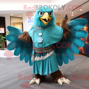 Turquoise Hawk mascot...