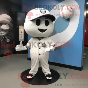 Silver Baseball Ball mascot...