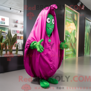 Magenta Green Bean mascot...