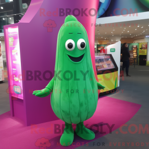Magenta Green Bean mascot...