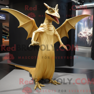 Guld Pterodactyl maskot...