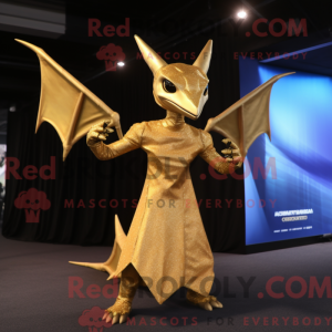 Gold Pterodactyl mascot...