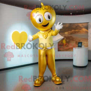 Gouden hart mascotte...