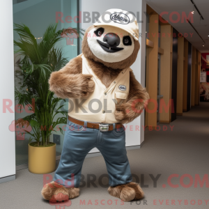 Beige dovendyr maskot...