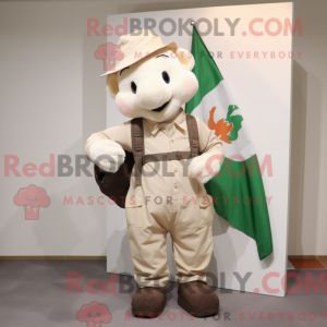 Beige Irish Flag mascot...