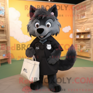 Black Say Wolf mascot...