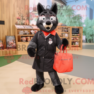 Black Say Wolf mascot...
