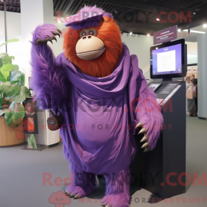 Lilla orangutang maskot...