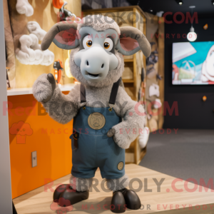 Gray Ram mascot costume...