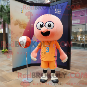 Peach Volleyball Net mascot...