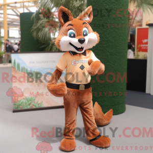 Brown Fox maskot kostume...