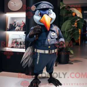 Navy Toucan maskot kostume...