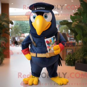 Navy Toucan mascot costume...