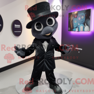Black Ray mascot costume...