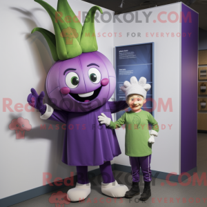 Purple Onion mascot costume...