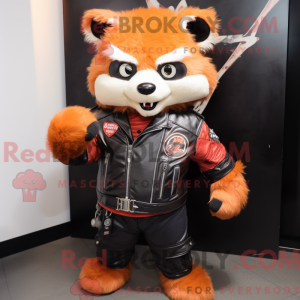 Orange Red Panda mascot...