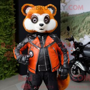 Orange Red Panda mascot...