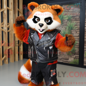 Orange Red Panda mascot...