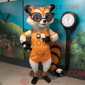 Orange Civet mascot costume...