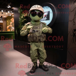 Olive Army Soldier maskot...