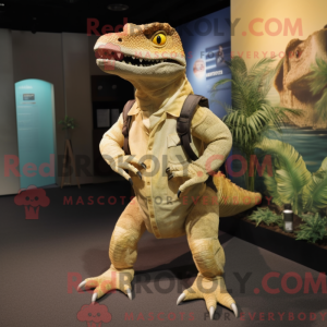 Gold Komodo Dragon maskot...