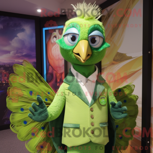 Postava maskota Lime Green...