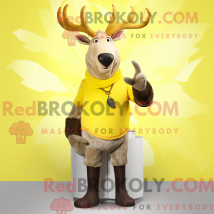 Lemon Yellow Elk mascot...