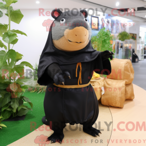 Black Capybara mascot...