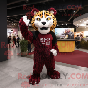 Maroon Leopard maskot...