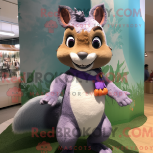 Lavendel ekorn maskot...