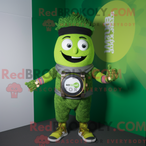 Grøn Biryani maskot kostume...