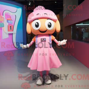 Pink Ray mascot costume...