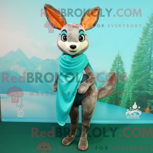 Cyan Roe Deer mascot...