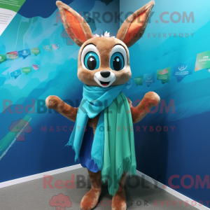 Cyan Roe Deer maskot...