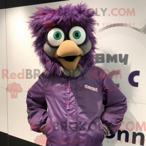 Purple Emu mascot costume...