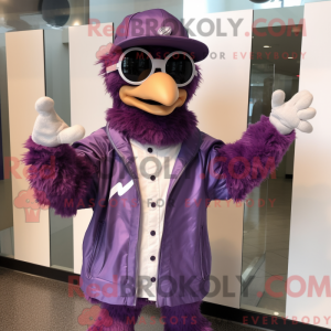 Purple Emu mascot costume...