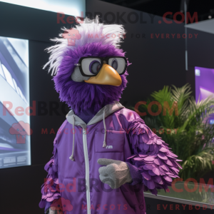 Lilla Emu maskot kostume...