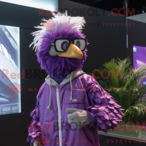 Purple Emu mascot costume...