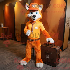 Postava maskota Orange Wolf...