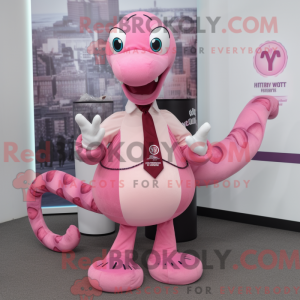 Pink Hydra mascot costume...